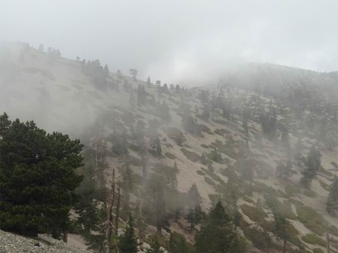 a storm on Mount Baldy
